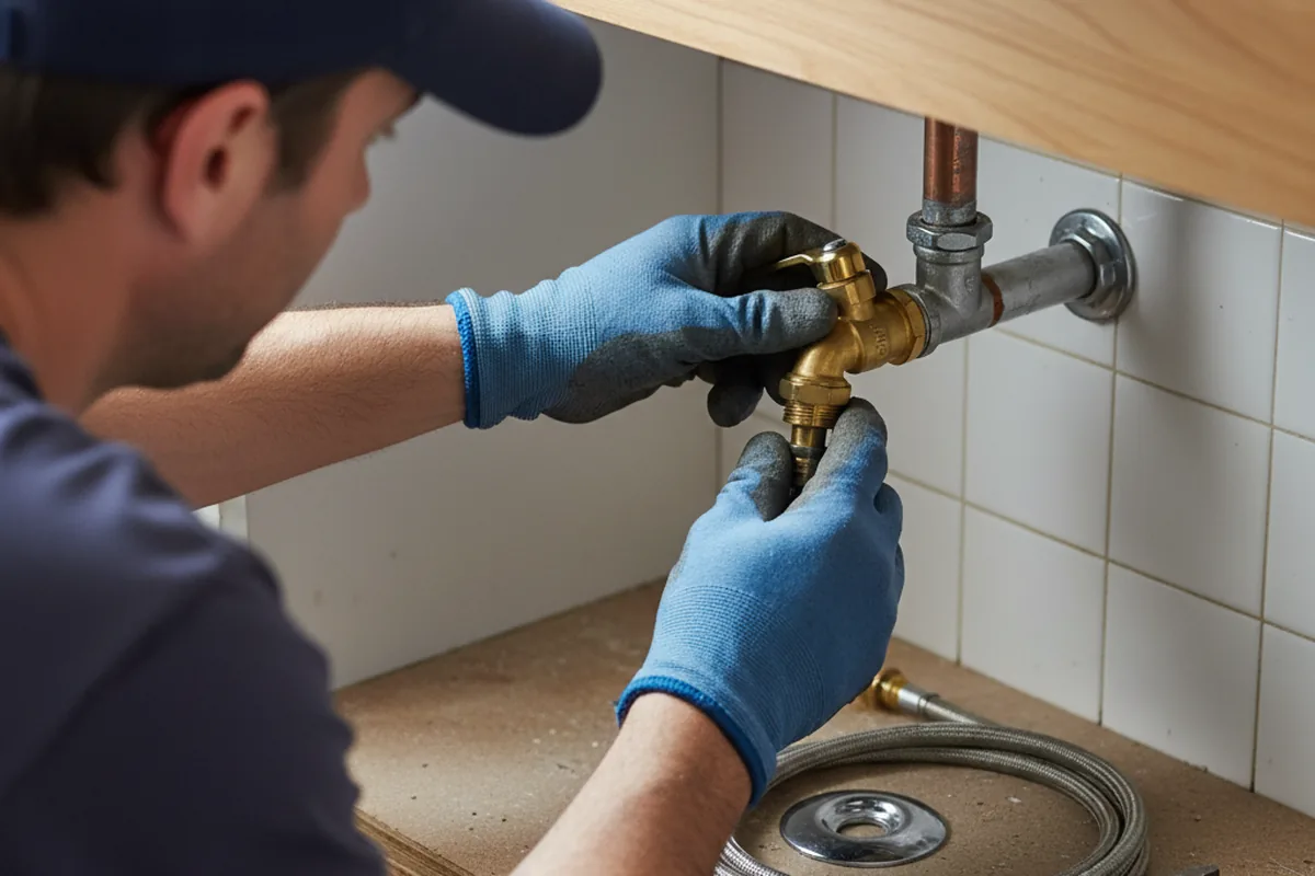 Shutoff valve and fitting work during Emergency Plumbing in Falmouth